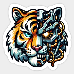 You didn't know Tiger is a Robot Sticker